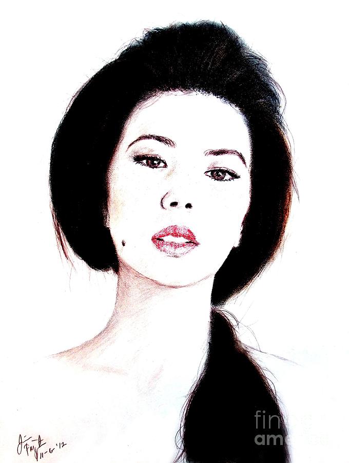 Lucy Liu Digital Art - Asian Beauty II by Jim Fitzpatrick