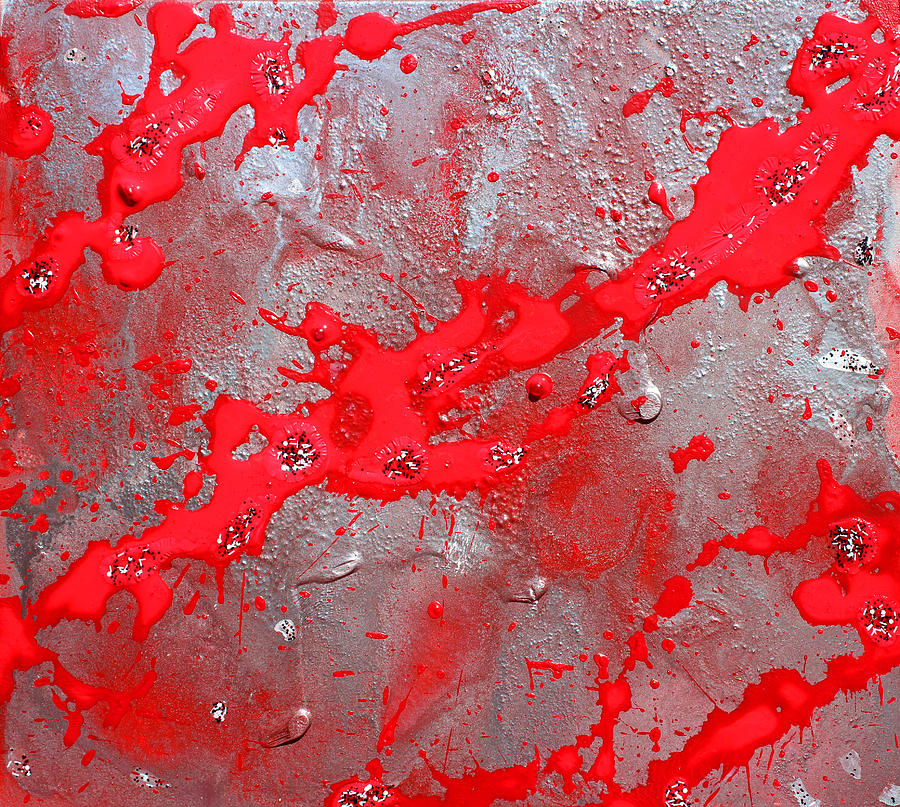 Red Painting - Asian Zen Diptych Part 2 #1 by Julia Apostolova