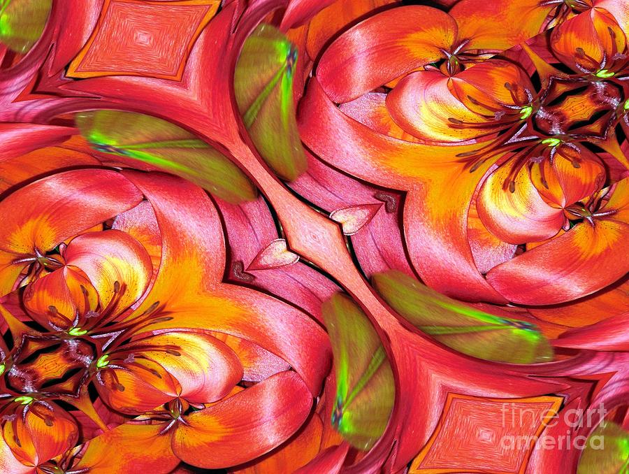 Flower Photograph - Asiatic Lilies Abstract by Rose Santuci-Sofranko