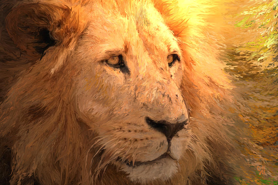 Asiatic Lion Digital Art