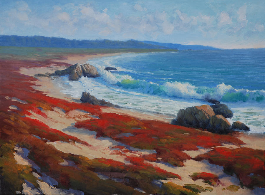 Landscape Painting - Asilomar Beach by Armand Cabrera