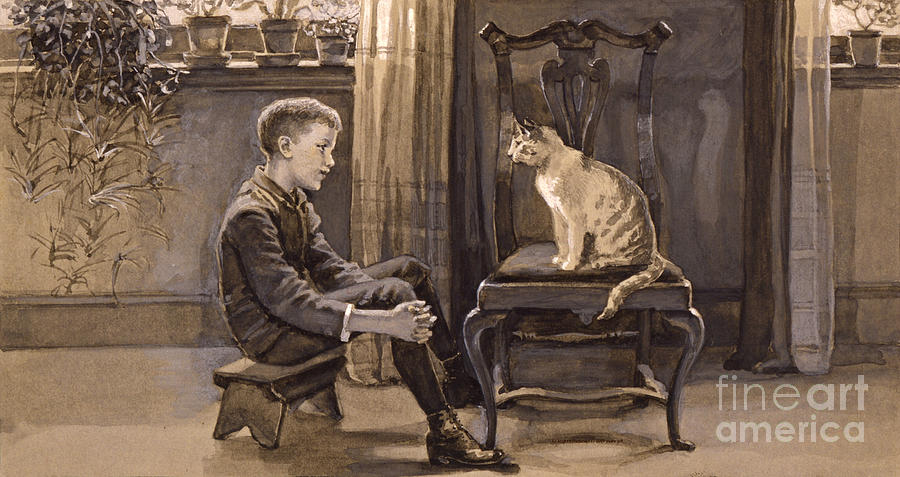 Ask the Cat 1888 Photograph by Padre Art