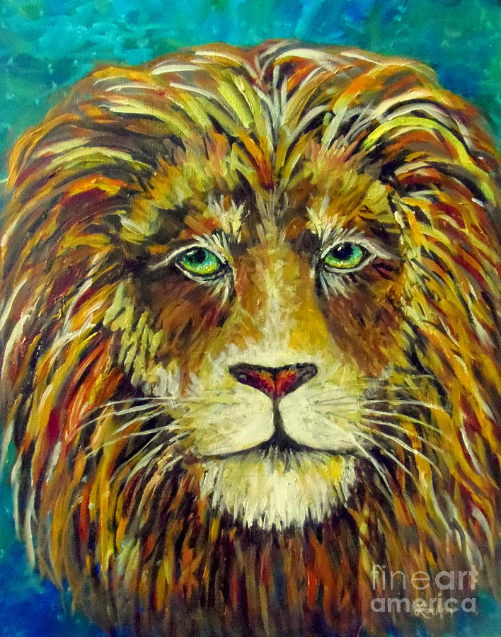 Aslan Narnia Watercolor Lions | Greeting Card