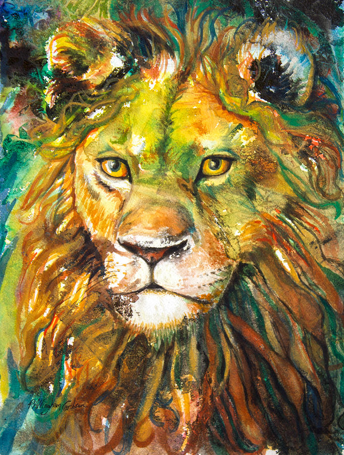 Aslan Painting by Patricia Allingham Carlson
