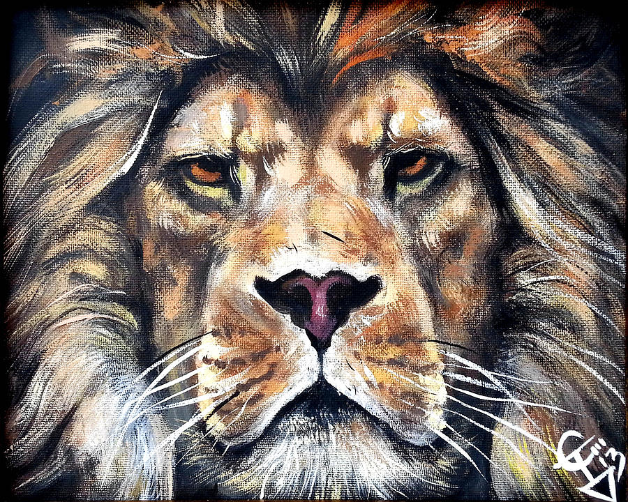 Aslan Painting by Tom Carlton