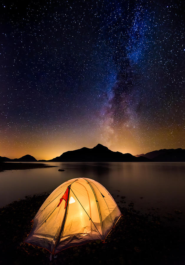 Asleep under the Milky Way Photograph by Alexis Birkill
