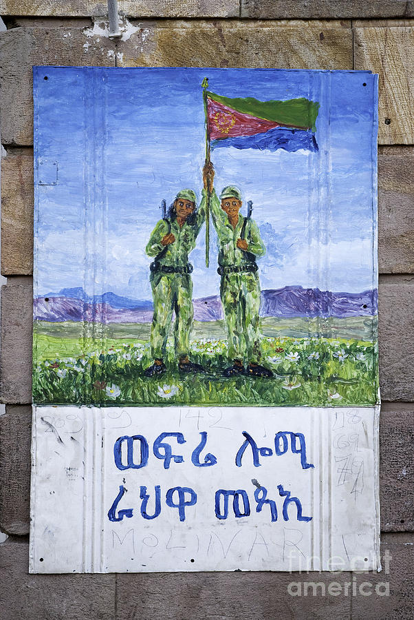 Asmara Eritrea Painting Of Eritrean Soldiers Freedom Fighters Photograph by JM Travel Photography