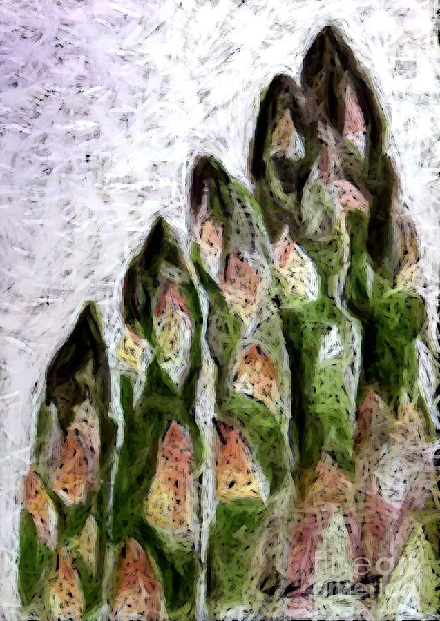 Asparagus Painting by Carol Grimes