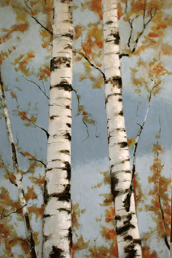 Aspen Autumn Painting by Richard Hinger