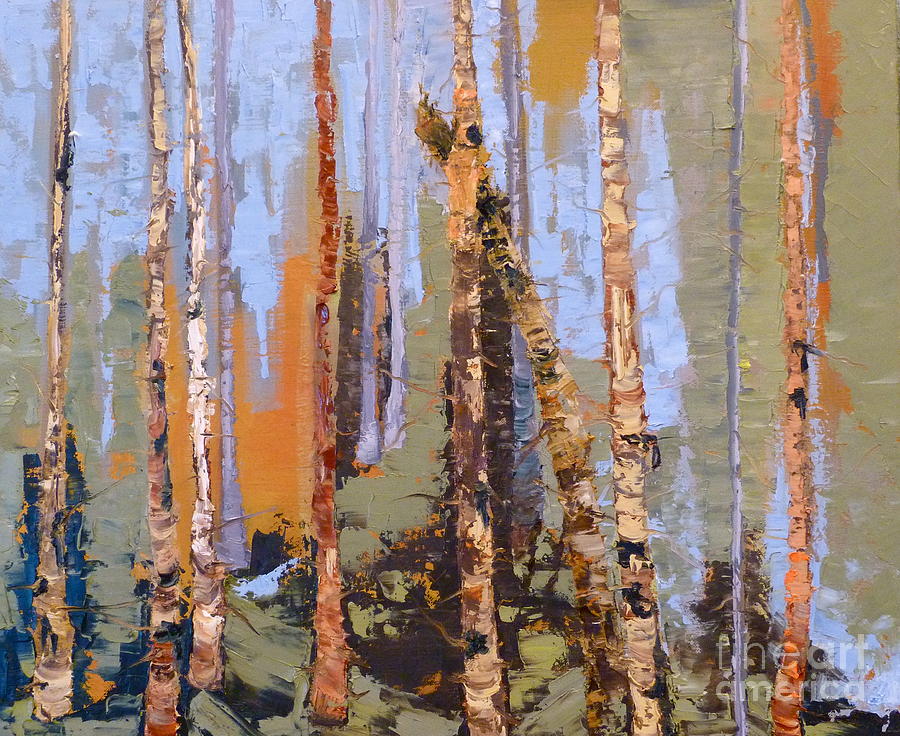 Aspen Forest Colorado Painting by Susan A Becker
