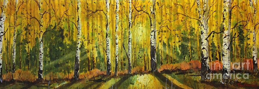 Aspen Glow Painting by Tim Oliver