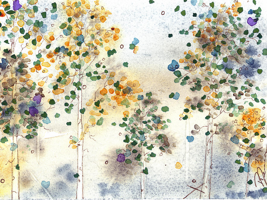 Tree Painting - Aspen Grove by Dawn Derman