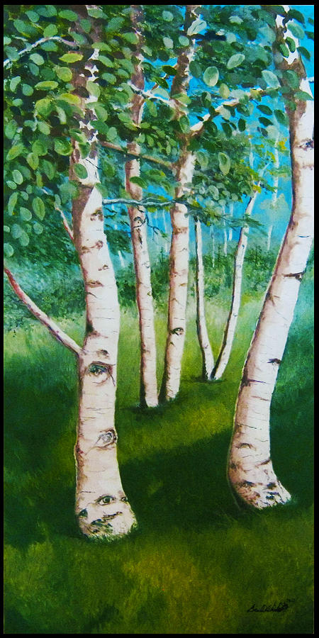 Aspen Trees Painting - Aspen In The Spring by Bradd Wickert Aspen Trees Painting - Aspen In The Spring by Bradd Wickert