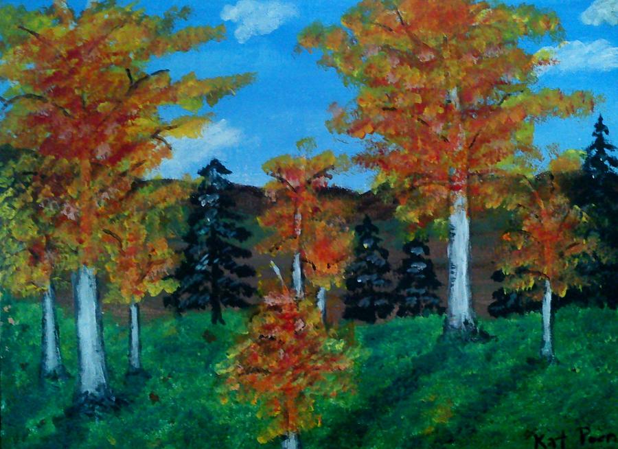 Tree Painting - Aspen by Kat Poon