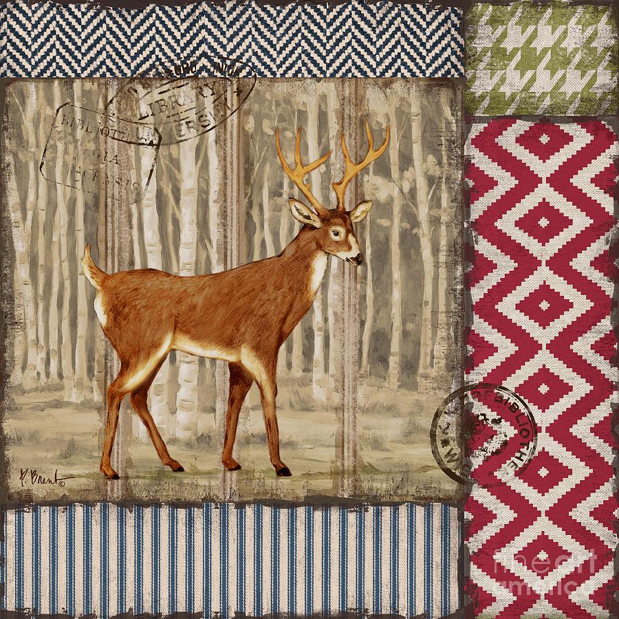 Deer Painting - Aspen Lodge II by Paul Brent