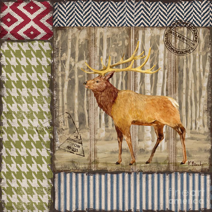 Deer Painting - Aspen Lodge III by Paul Brent