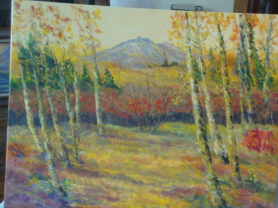 Aspen Meadow Painting by Ann Arensmeyer - Fine Art America