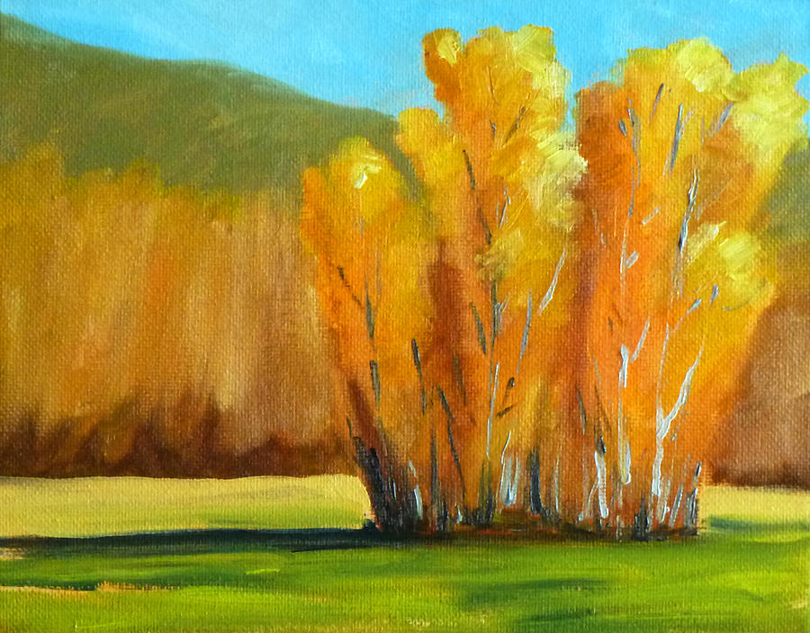 Aspen Season Painting by Nancy Merkle