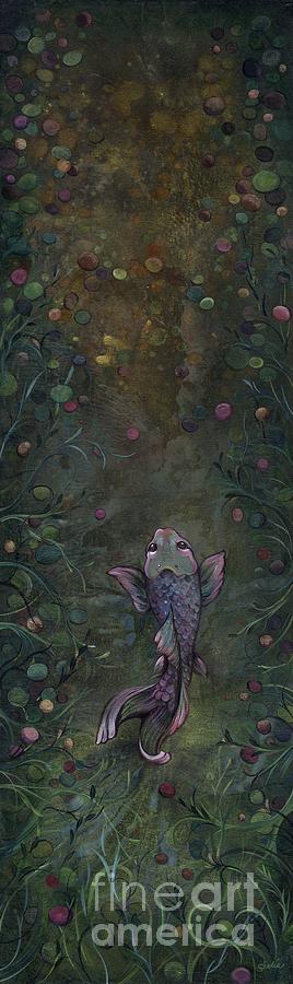 Koi Painting - Aspiration Of The Koi by Shadia Derbyshire Koi Painting - Aspiration Of The Koi by Shadia Derbyshire