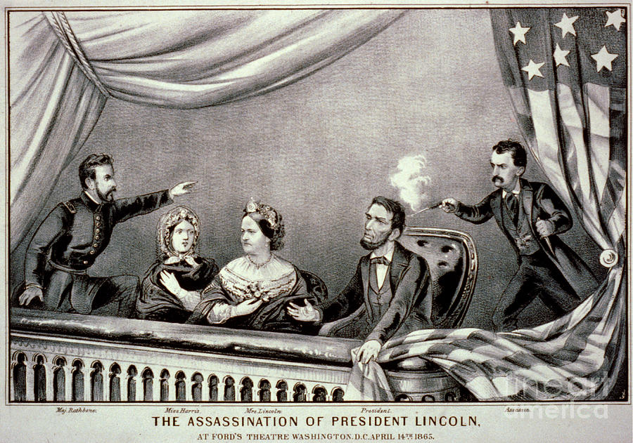 Assassination Of Abraham Lincoln Drawing