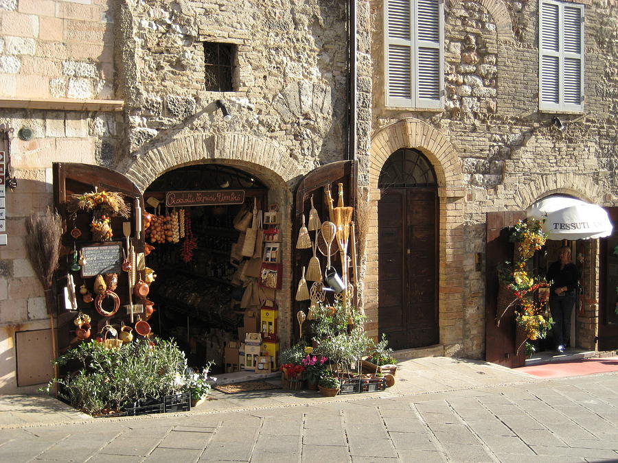 Assisi Stores Photograph by Linda L  Brobeck