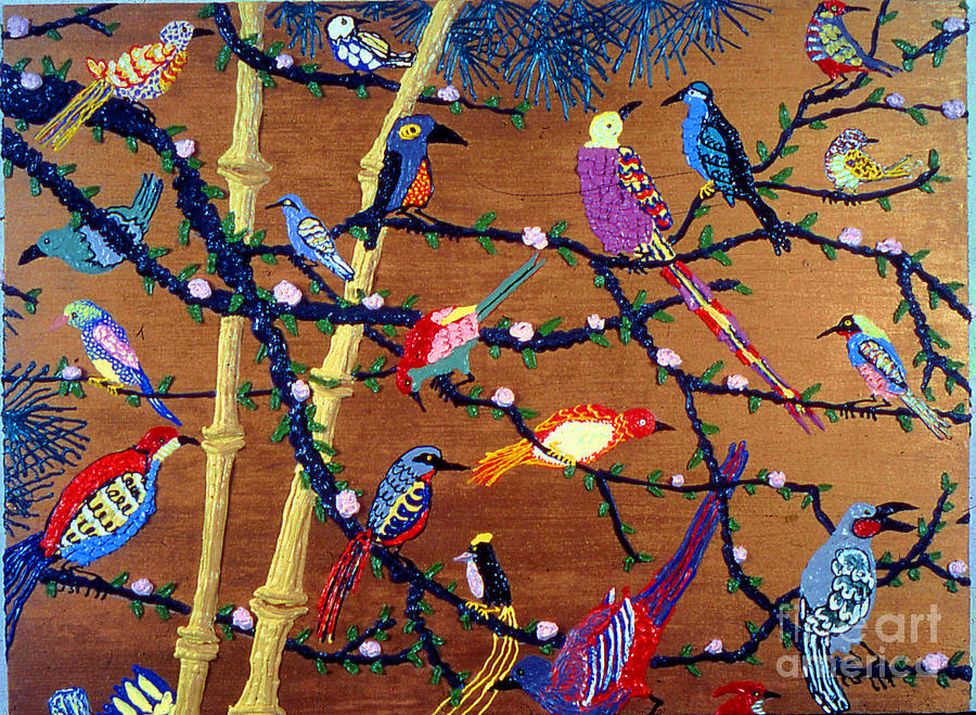 Vincent Van Gogh Painting - Assorted Birds by Nina Beall