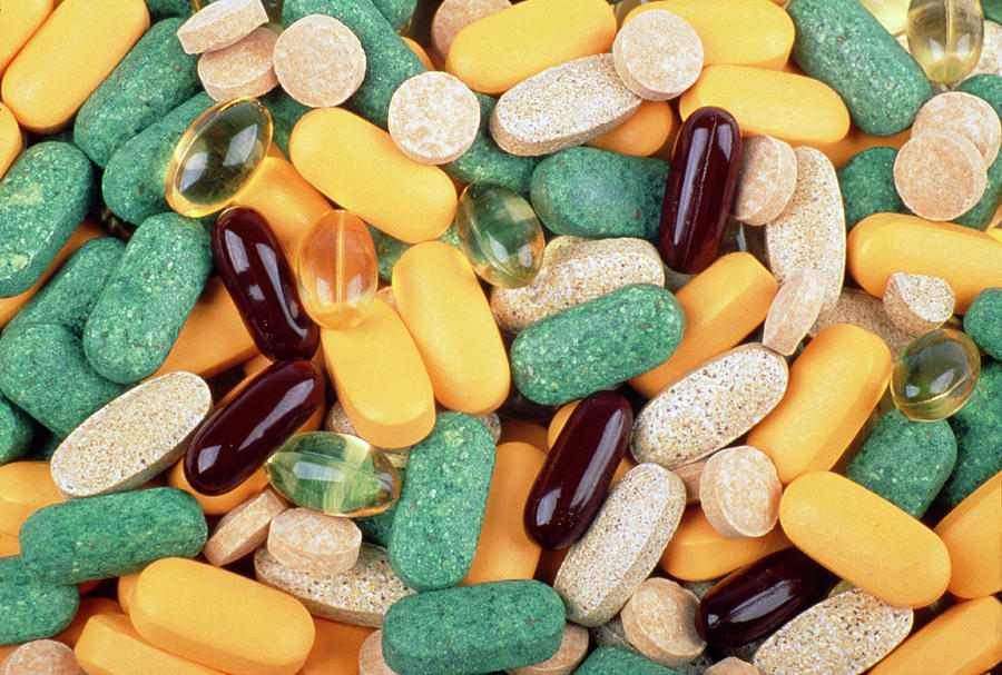 Assorted Pills Of Vitamins And Minerals Photograph by Matt Meadows/science Photo Library