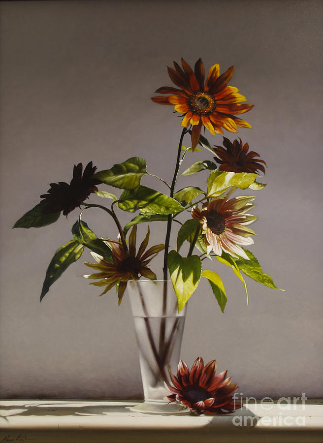 Assorted Sunflowers Painting by Lawrence Preston