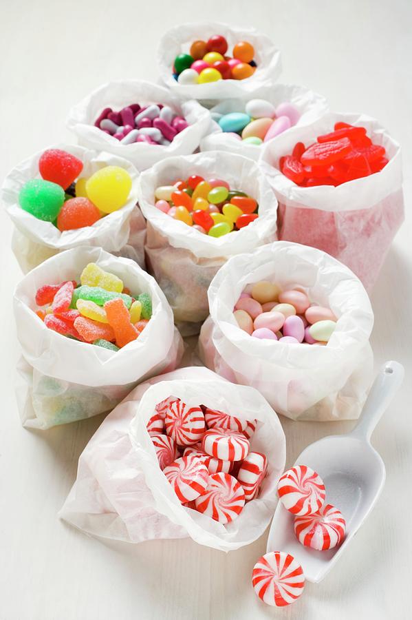 Assorted Sweets In Paper Bags (usa) Photograph by Foodcollection | Fine ...