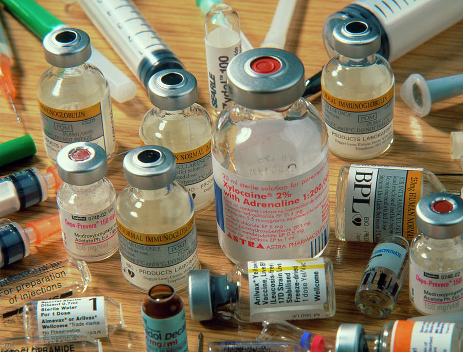 Assorted Vials Of Injectable Drugs Photograph by Saturn Stills/science