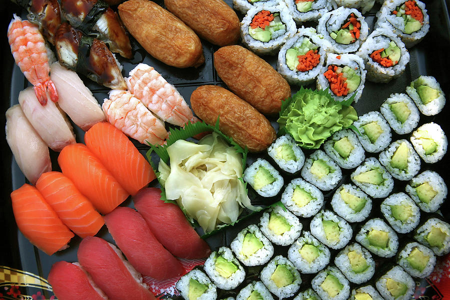 Fish Photograph - Assortment Of Japanese Sushi Favorites by Dave Bartruff