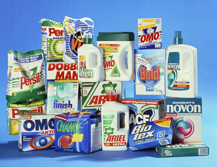 Assortment Of Washing Powder Packets Photograph by Cc Studio/science Photo Library
