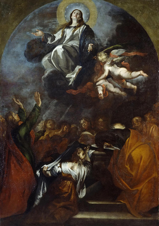 Assumption of the Virgin Painting by Juan Martin Cabezalero