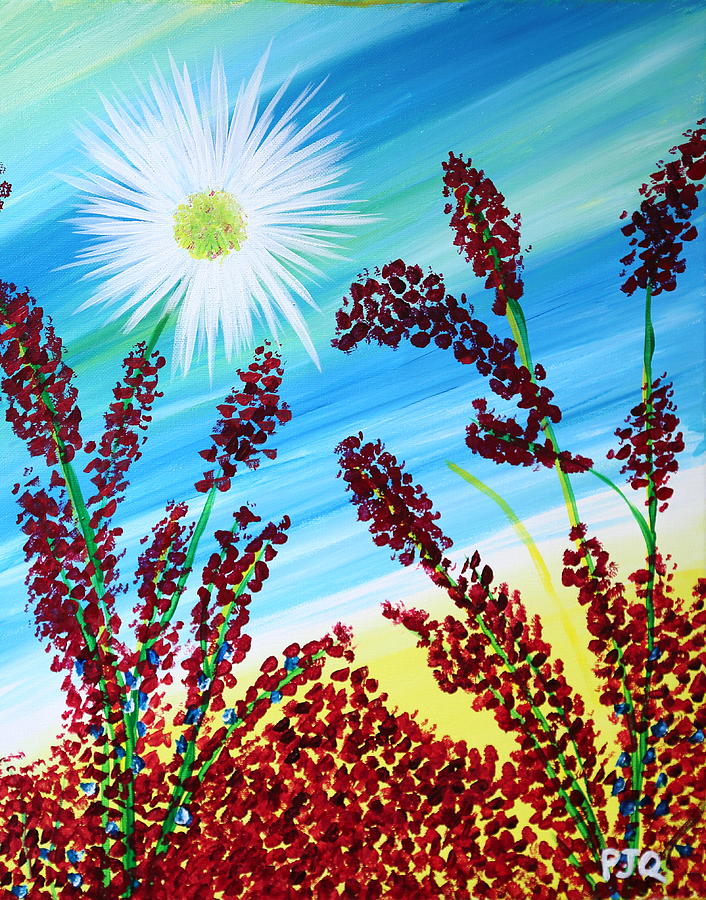 Aster Burst Painting by PJQandFriends Photography