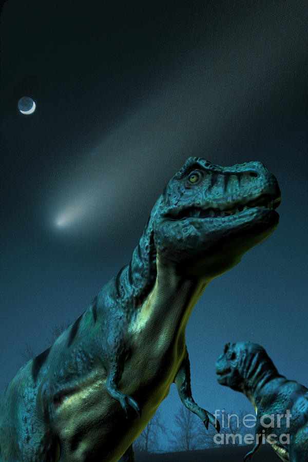 Asteroid And Dinosaurs Photograph by Spencer Sutton