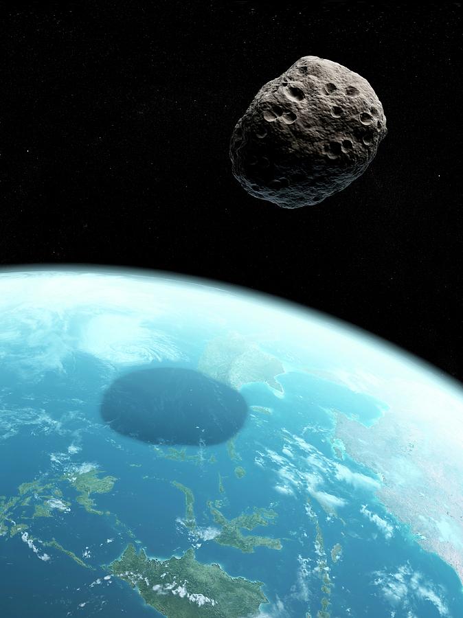 Asteroid Approaching Earth Photograph by Sciepro/science Photo Library