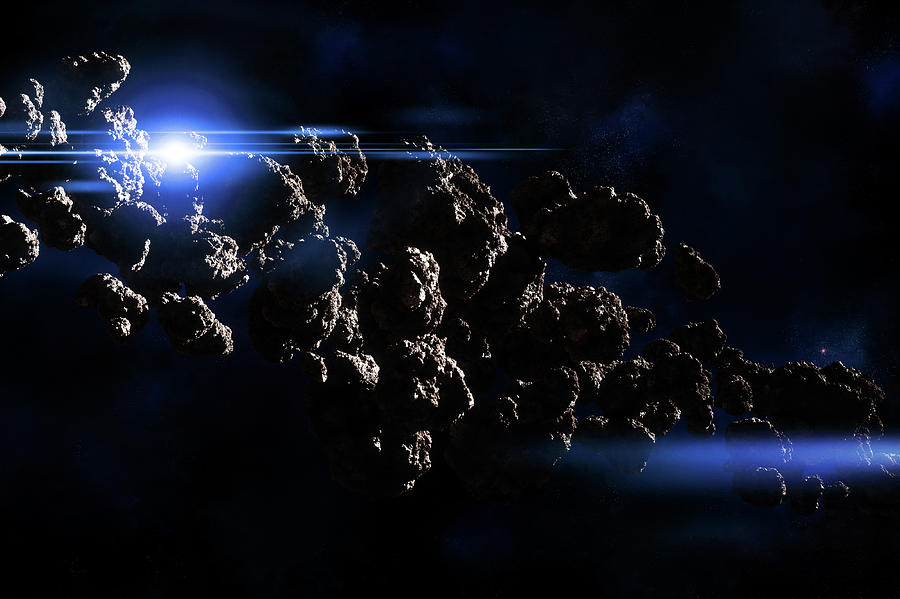 Asteroids Field In Deep Space Digital Art by Maciej Frolow Asteroids Field In Deep Space Digital Art by Maciej Frolow