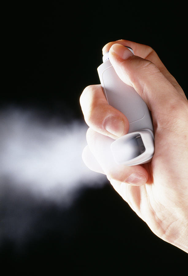 Inhaler Photograph - Asthma Inhaler by Steve Percival/science Photo Library