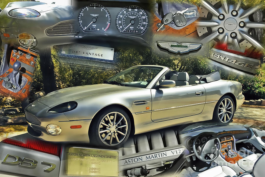 Aston Martin D B 7 Vantage Collage Photograph by Charles Abrams