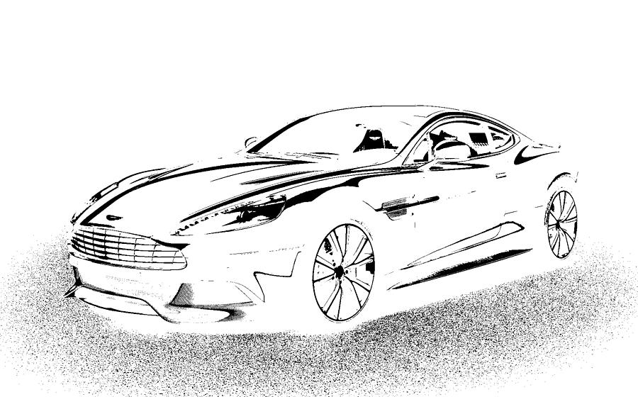 Aston Martin Digital Art by Rogerio Mariani