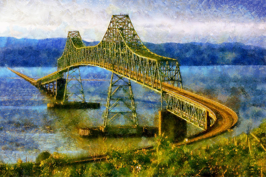 Astoria Megler Bridge Digital Art by Kaylee Mason