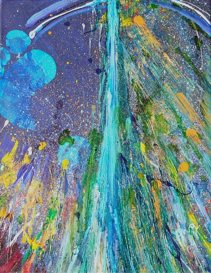 Abstract Painting - Astral Angel Splash by Kim Hamrock