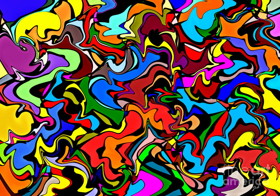 Astratto - Abstract 62 Digital Art by Ze  Di
