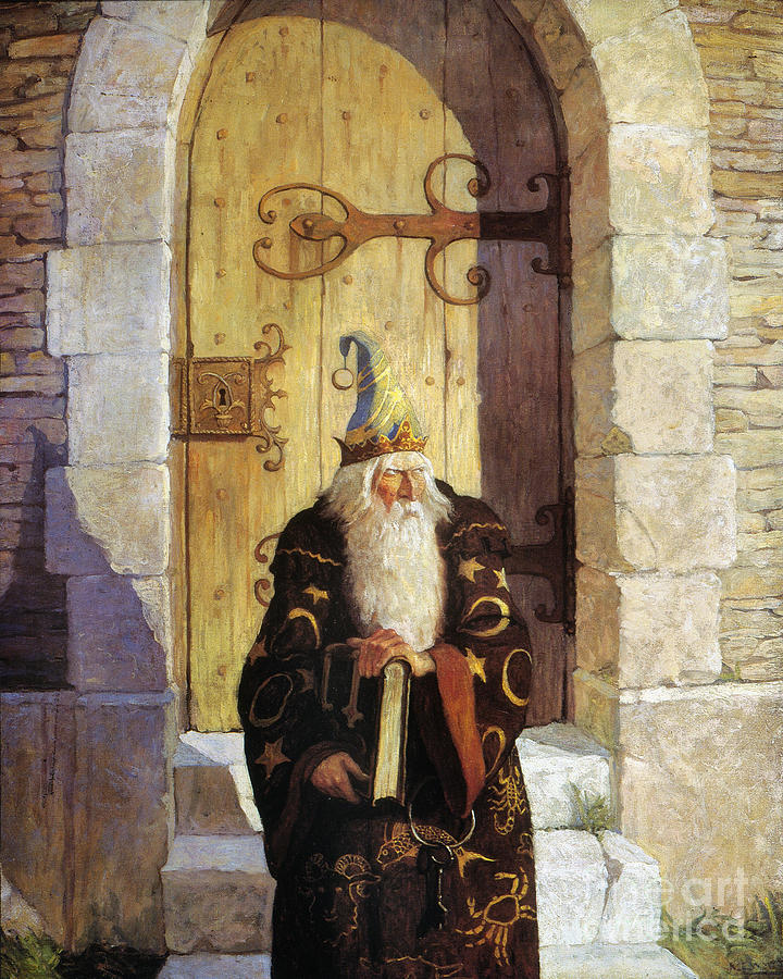 Wizard Painting - The ASTROLOGER, 1916 by N C Wyeth