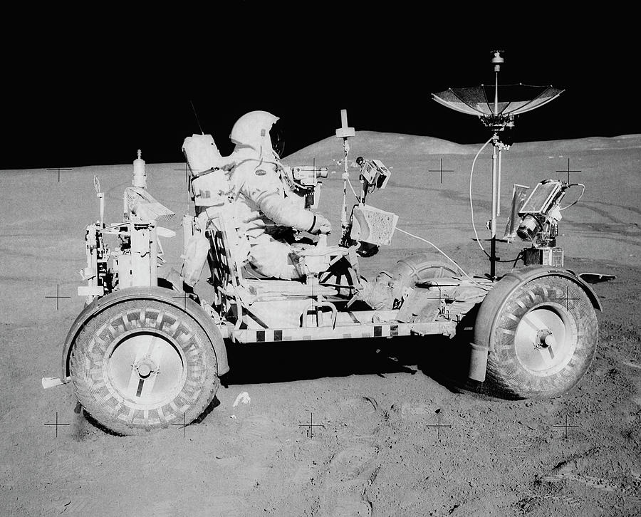 Astronaut On The Lunar Rover Photograph by Nasa/science Photo Library