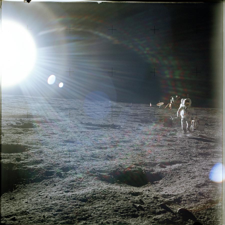 Space Photograph - Astronaut On The Moon by Nasa/science Photo Library