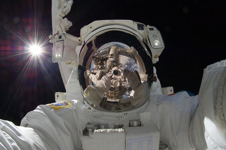 Astronaut  selfie Photograph by Celestial Images
