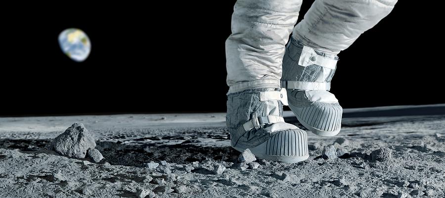 Astronaut Walking On The Moon Photograph by Detlev Van Ravenswaay