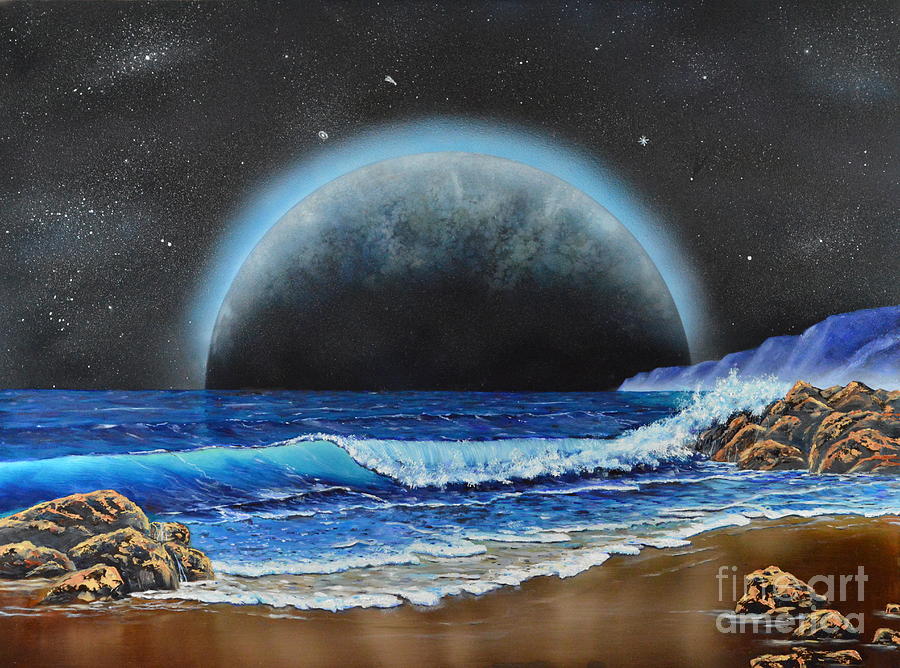 Astronomical Ocean Painting by Mary Scott