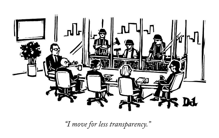At A Corporate Board Meeting Drawing By Drew Dernavich